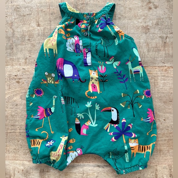 100% Cotton Animal Print Romper - 6-9 months - Picture 2 of 4